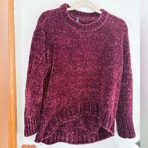 Massini Rich Maroon Crew Neck Sweater